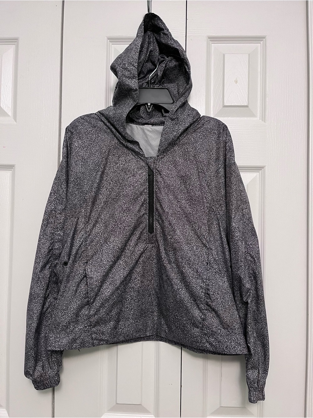 lululemon athletica Metallic Heathered Black Hooded Jacket